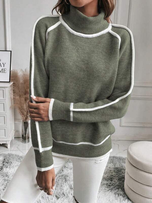 Mary | Striped Turtleneck Jumper