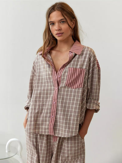 Pyjama à carreaux Ava 2 pièces pour femme