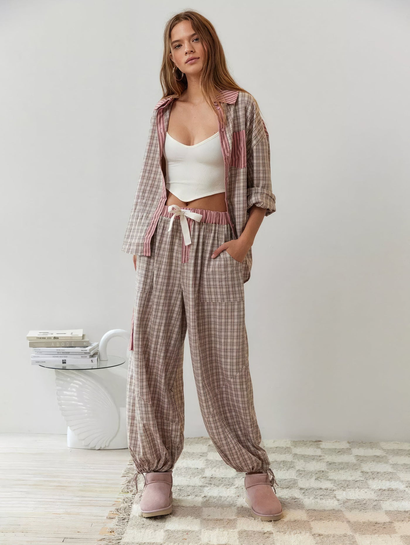 Pyjama à carreaux Ava 2 pièces pour femme