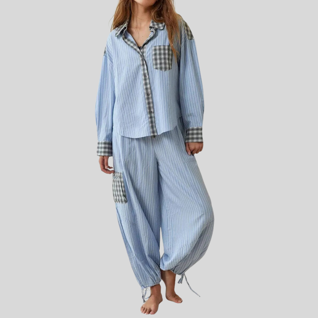 Pyjama à carreaux Ava 2 pièces pour femme