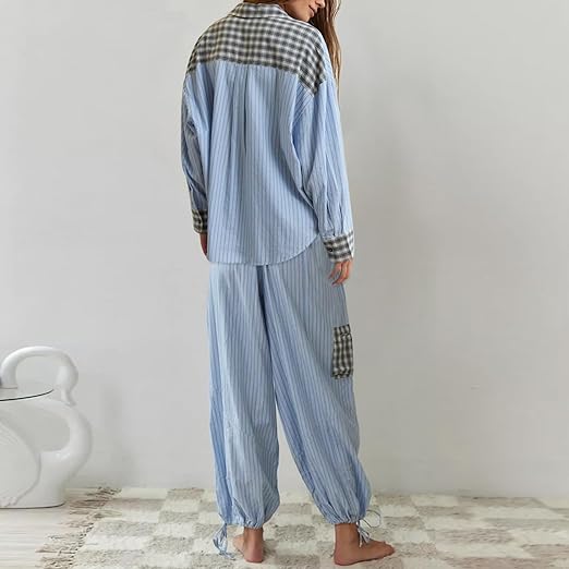 Pyjama à carreaux Ava 2 pièces pour femme