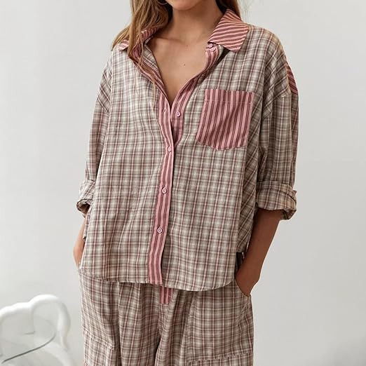 Pyjama à carreaux Ava 2 pièces pour femme