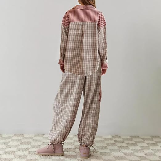 Pyjama à carreaux Ava 2 pièces pour femme