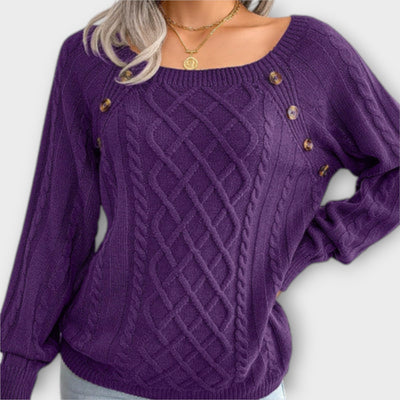 Malia – Stylish Button Detail Sweater