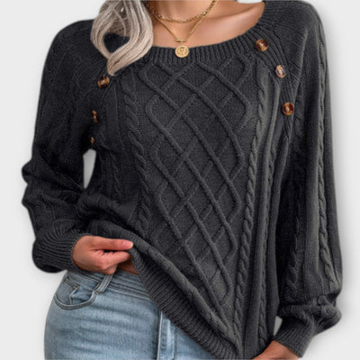 Malia – Stylish Button Detail Sweater