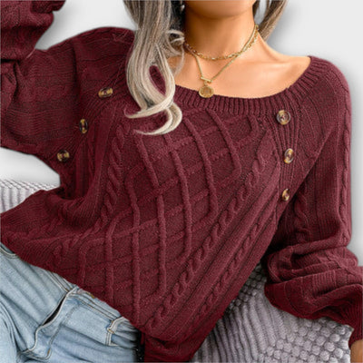 Malia – Stylish Button Detail Sweater