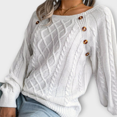 Malia – Stylish Button Detail Sweater