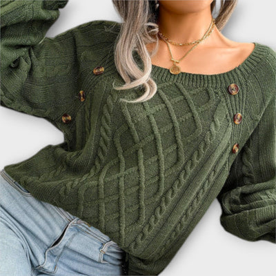 Malia – Stylish Button Detail Sweater