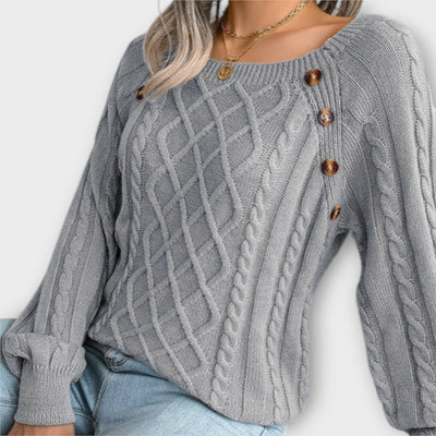 Malia – Stylish Button Detail Sweater