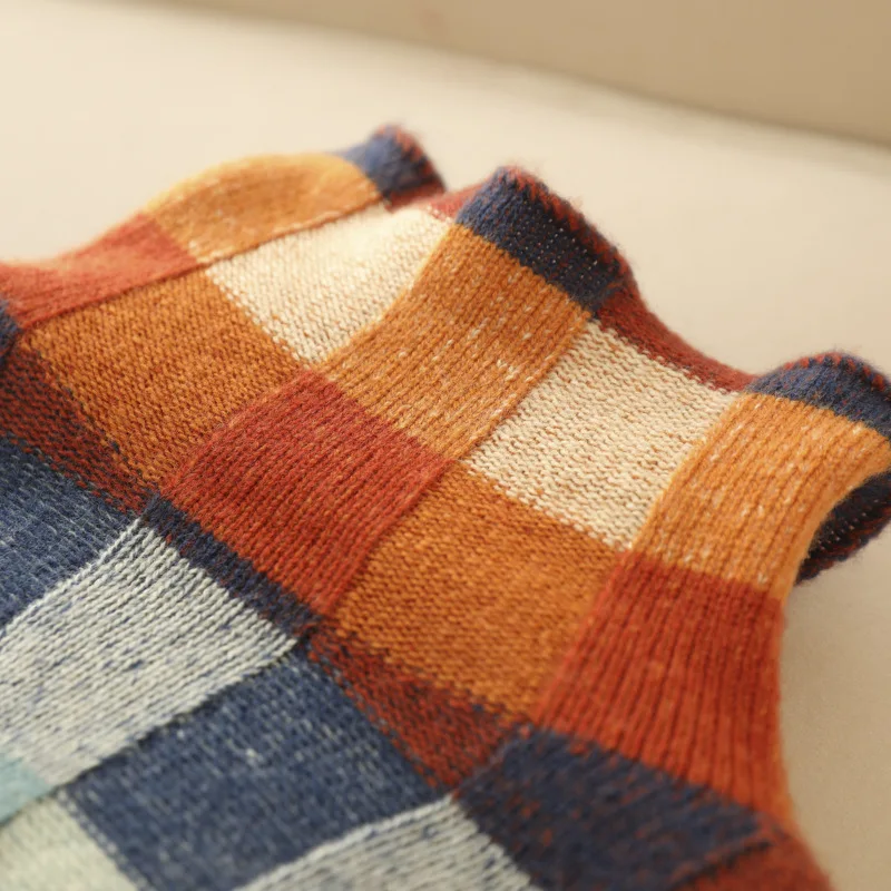 Mabel | Cashmere Patchwork Turtleneck Sweater